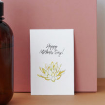 Lótus Amarelo Elegante Aquarela Dia das Mães