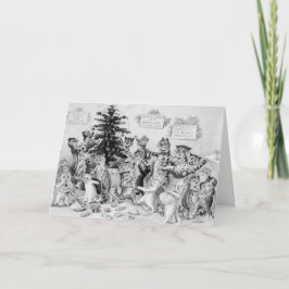 Cartão De Festividades Louis Wain - Gatos Celebrando o Natal