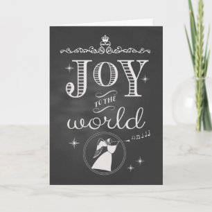 Cartão De Festividades Lousa - Alegria para o Mundo Anjo