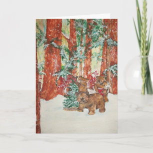 Cartão De Festividades Love All Creatures Great and Small Christmas card