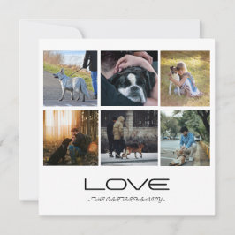 Cartão De Festividades Love Dog Family Portrait Collage Design