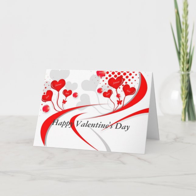 Cartão De Festividades Love Forever Abstrato (Frente)