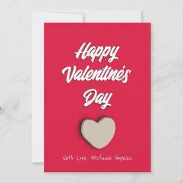 Cartão De Festividades Love Heart Crimson Red Dia de os namorados