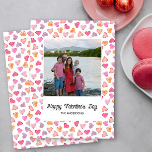 Cartão De Festividades Love Hearts Frame Family Photo Dia de os namorados