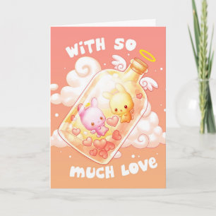 Cartão De Festividades Love in a Bottle Greeting Card