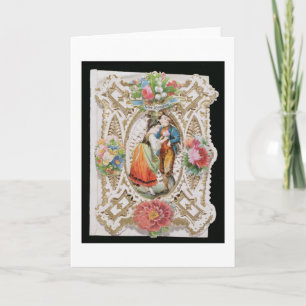 Cartão De Festividades Love, Innocence, Valentine card, c.1870 (colour li