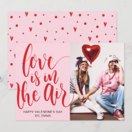 Cartão De Festividades Love Is In The Air Custom Valentine's Day Photo
