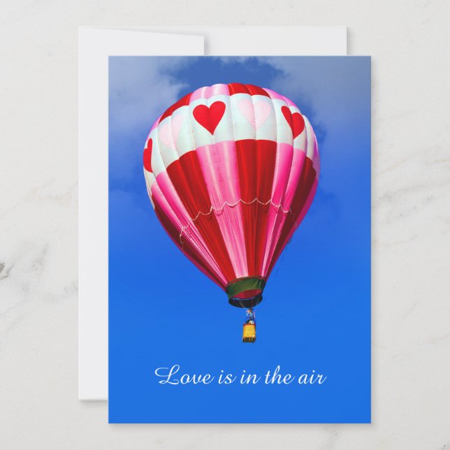 Cartão De Festividades Love is in the air - Hot Air Balloon (Frente)