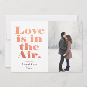 Cartão De Festividades Love is in the Air Valentine's Day Photo Card