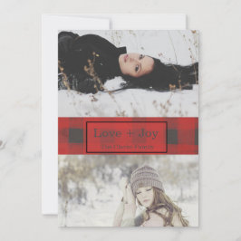 Cartão De Festividades Love + Joy Buffalo Verificar Duas Fotografias