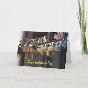 Cartão De Festividades Love Padlocks, Prague