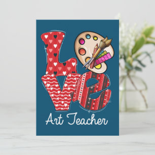 Cartão De Festividades LOVE Professor de Arte Dia dos Namorados Outfi Pro