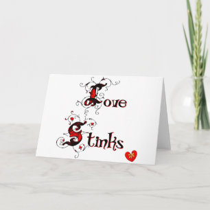 Cartão De Festividades Love Stinks Anti-Valentine's Day Saying