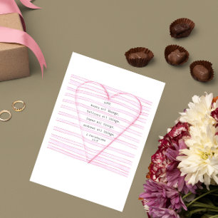 Cartão De Festividades Love Valentine Card