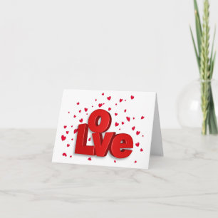 Cartão De Festividades LOVE Valentine's Day Greeting Card