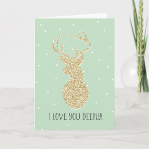 Cartão De Festividades Love You Deerly Valentine's Day Cards