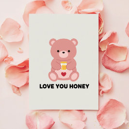 Cartão De Festividades Love You Honey Card for Boyfriend Valentine