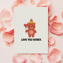 Cartão De Festividades Love You Honey Card for Wife Valentine Gift
