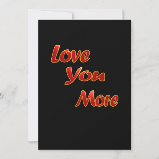 Cartão De Festividades Love You More Balanced Visual Design  (Frente)