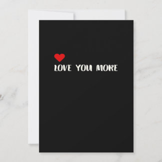 Cartão De Festividades Love You More Minimalist Love Quote 