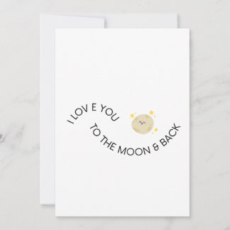 Cartão De Festividades Love You to Moon and Back Cute Minimal Valentine