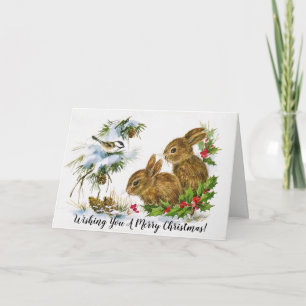 Cartão De Festividades Lovely Animal Christmas Card