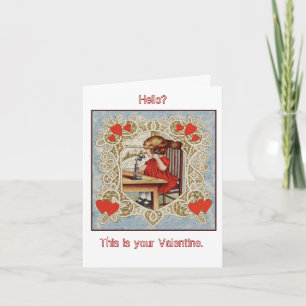 Cartão De Festividades Lovely vintage lace Valentine for your loved one!