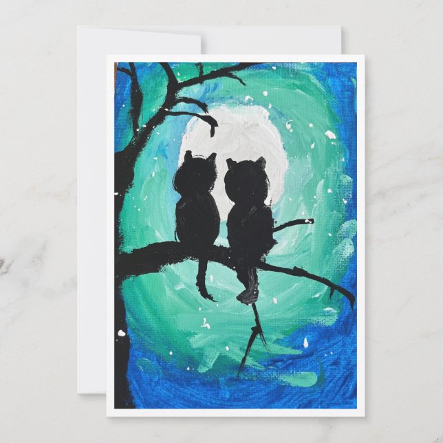 Cartão De Festividades Lua cheia (Frente)