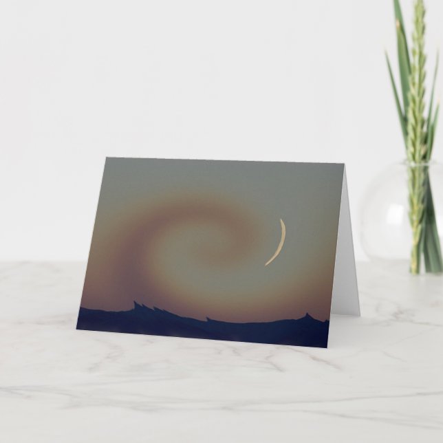 Cartão De Festividades Lua do deserto (Frente)
