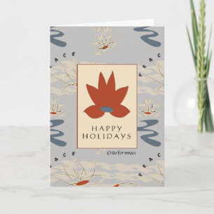 Cartão De Festividades Lucky Lotus Peace card Card