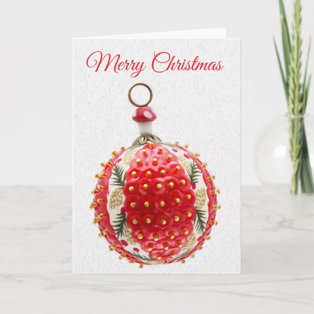 Cartão De Festividades Lucky Mushroom Christmas Card (Frente)