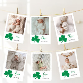 Cartão De Festividades Lucky One Baby Milestone Photo Cards Shamrock