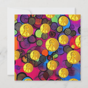 Cartão De Festividades Lucky Pennies