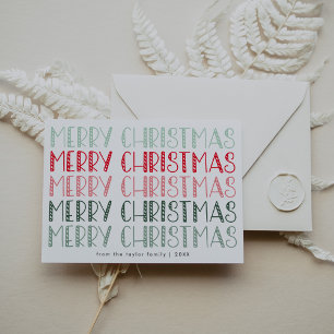 Cartão De Festividades LUCY Red Green - Família de diversão bonita verde