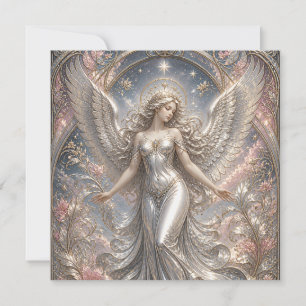 Cartão De Festividades Lumina Ascendant – Retrato de Anjo Celestial