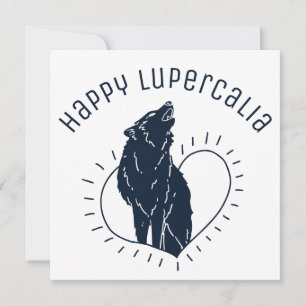 Cartão De Festividades Lupercalia Howling Wolf Heart