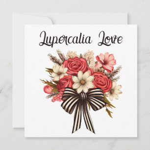 Cartão De Festividades Lupercalia Vintage Bouquet Gótico Retrô do Dia dos