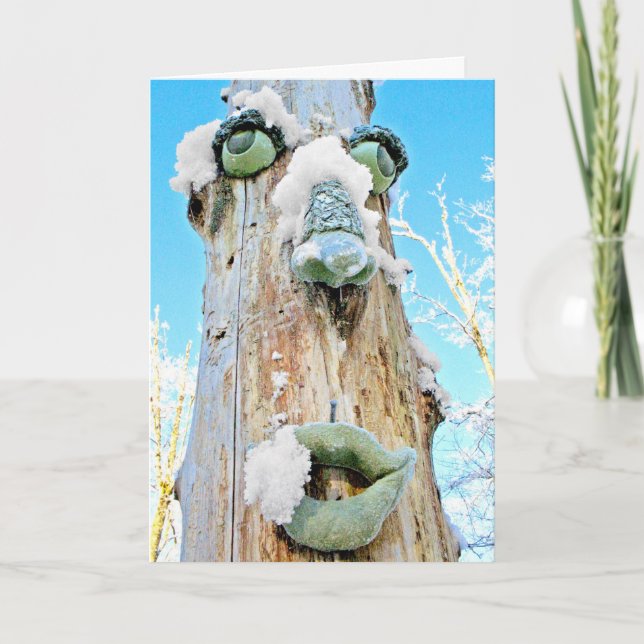 Cartão De Festividades Luta de bola de neve (Frente)