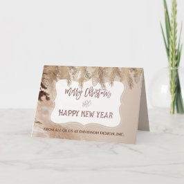 Cartão De Festividades Luxo Mármore Dourado Pinheiro Contemporâneo Corpor