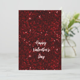 Cartão De Festividades Luxury Red Glitter Happy Valentine's Day Special 