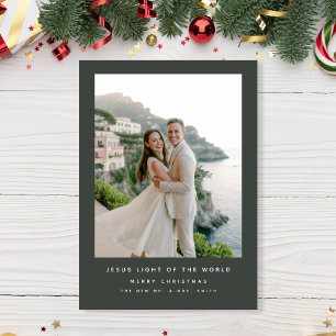 Cartão De Festividades Luz da nova foto da costa mundial