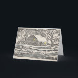Cartão De Festividades Luz na janela<br><div class="desc">No escuro,  dias frios do inverno,  o elogio da casa e a lareira beckons.</div>
