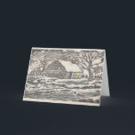 Cartão De Festividades Luz na janela<br><div class="desc">No escuro,  dias frios do inverno,  o elogio da casa e a lareira beckons.</div>