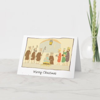 Cartão De Festividades Luz no estábulo