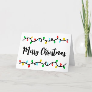 Cartão De Festividades Luzes Coloridas de Natal Feliz