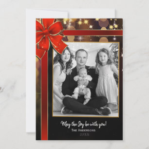 Cartão De Festividades Luzes Cósmicas Espaciais Modernas de Natal Foto