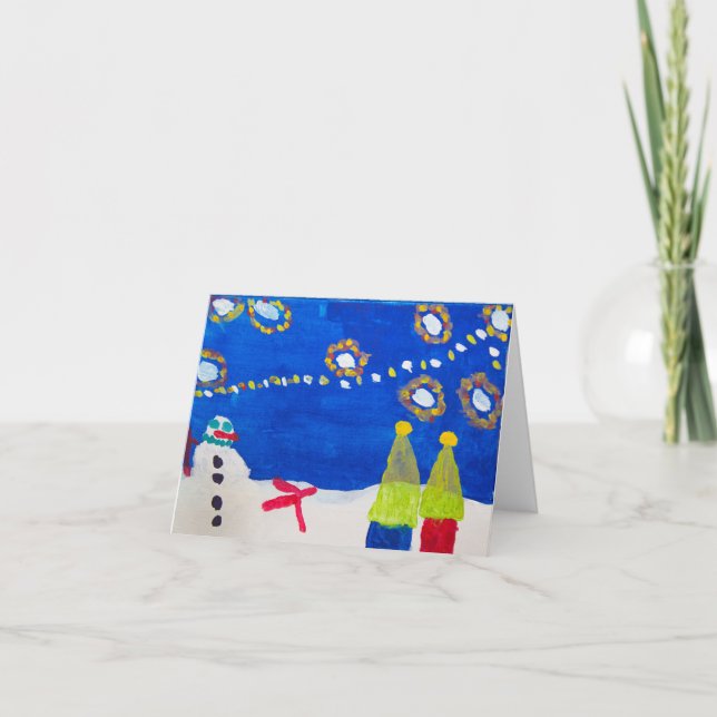 Cartão De Festividades Luzes de Férias (Frente)