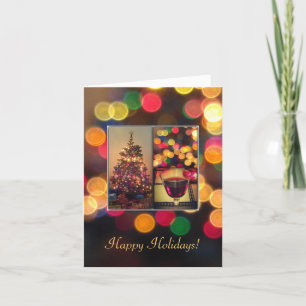 Cartão De Festividades Luzes de férias felizes
