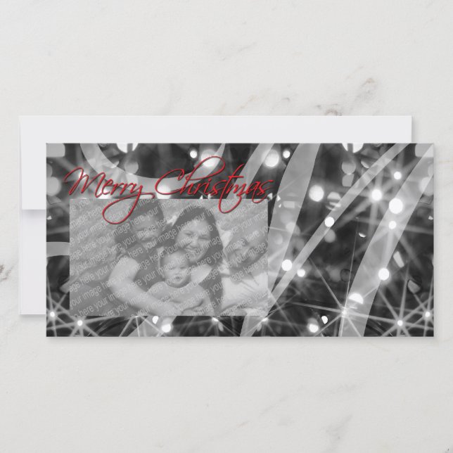 Cartão De Festividades Luzes de Natal (Frente)