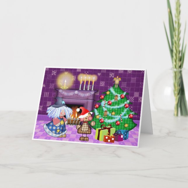 Cartão De Festividades Luzes de Natal (Frente)